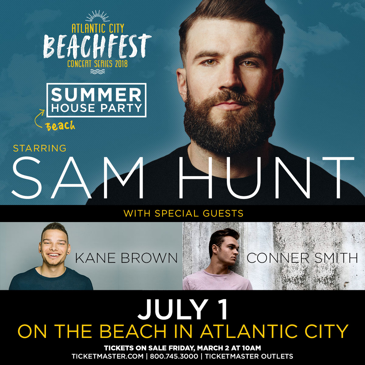 Jul 01, 2018 Jul 01, 2018 Sam Hunt Atlantic City Beach Concert